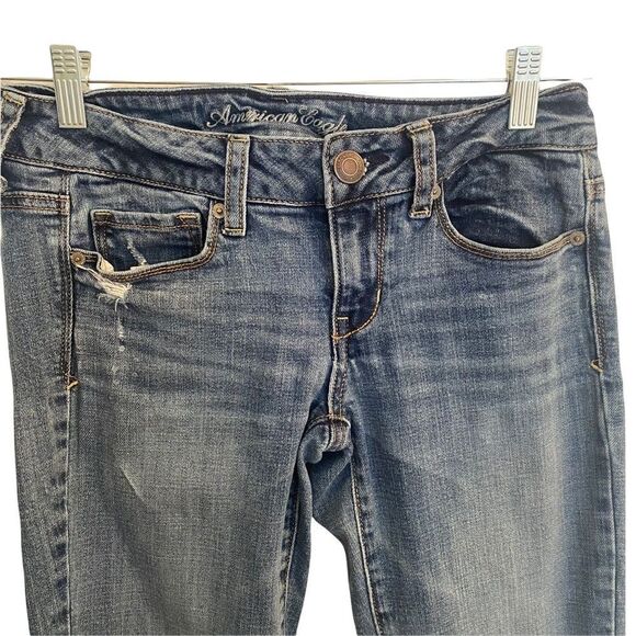 American Eagle Stretch Denim Jeans Sz 4 - Picture 3 of 11